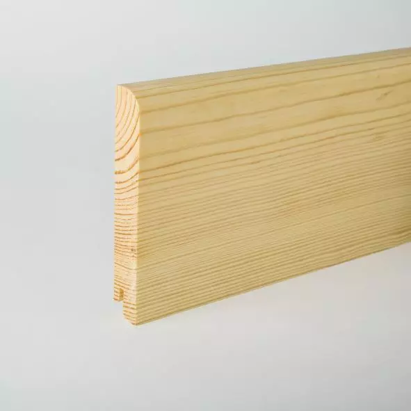 solid wood skirting 100mm with rounded front edge oiled pine