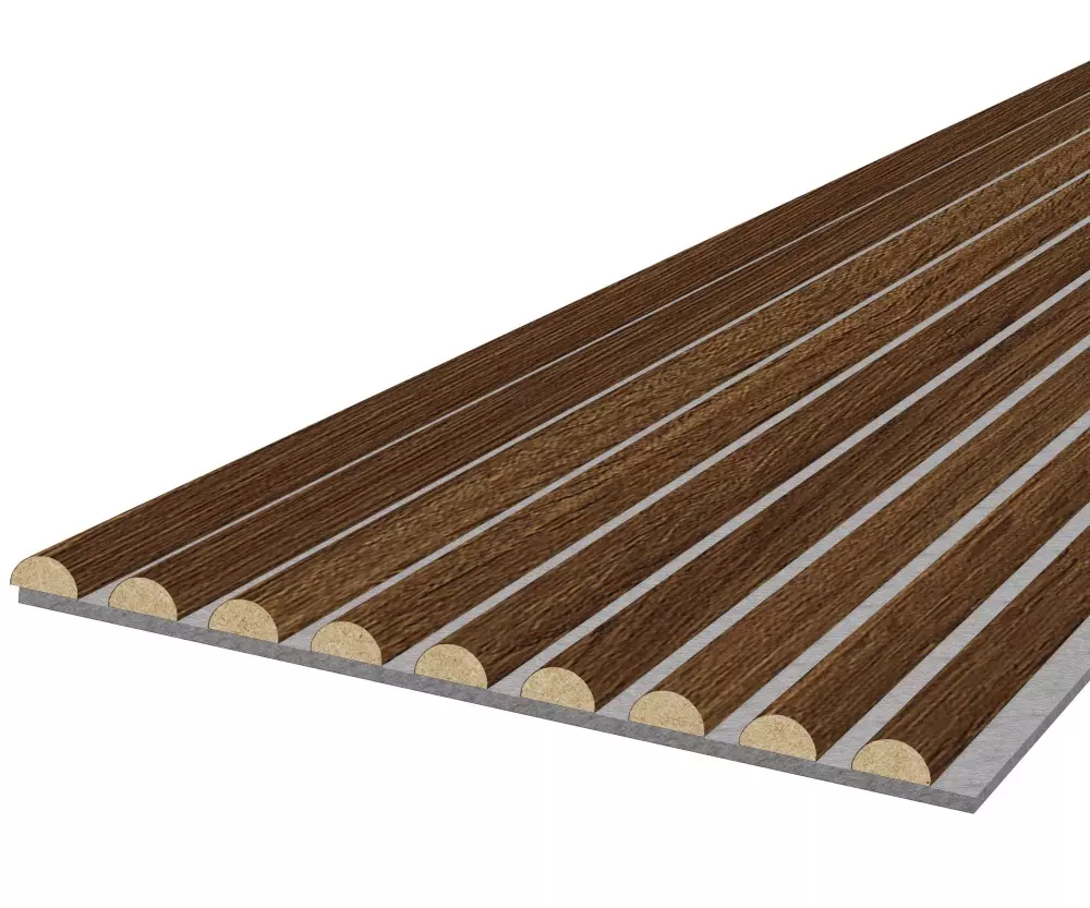 Sample WAVE - dark oak - acoustic felt grey