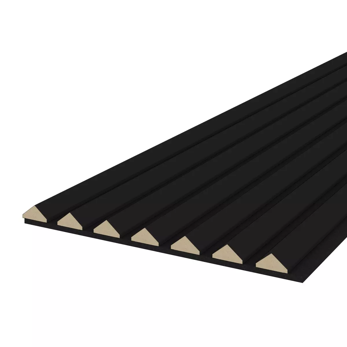 Akustikpaneel K2 - Filzfarbe Schwarz 2600x400mm - verschiedene Farben