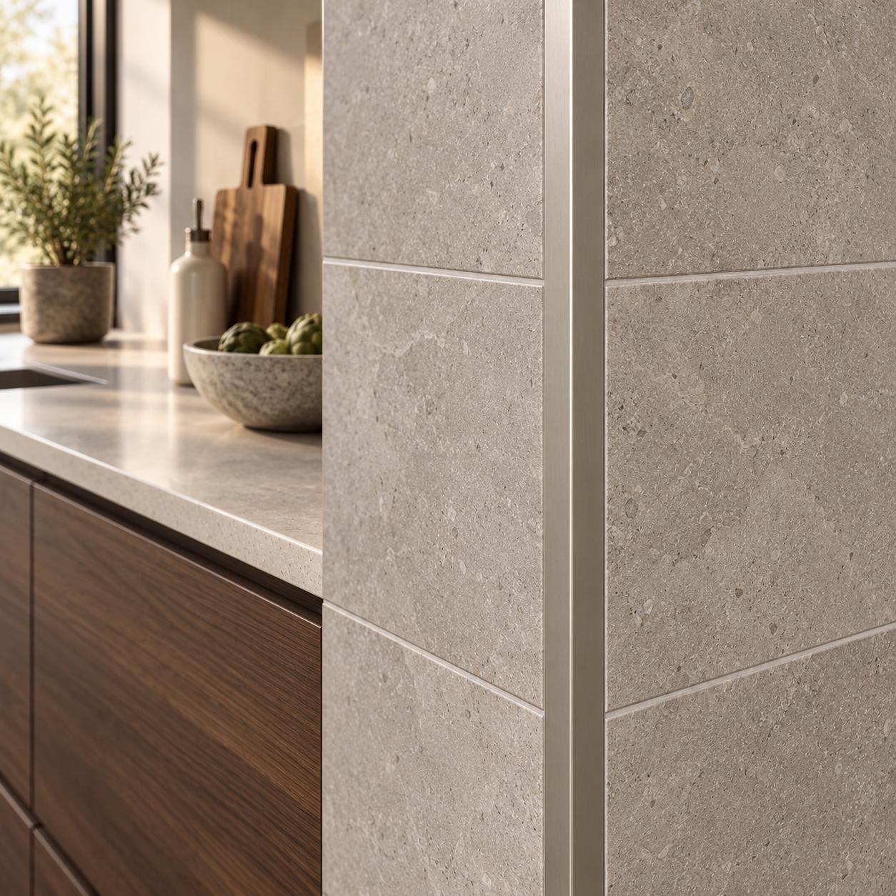 Profilo angolare in alluminio “tipo Q” 8 mm - Acciaio inox
