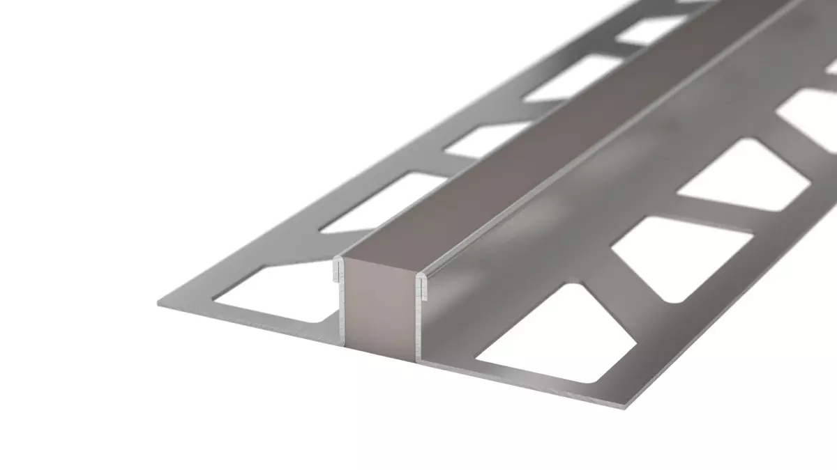 Stainless steel expansion joint - EPDM joint - for 8mm decking - Grey 2.5m