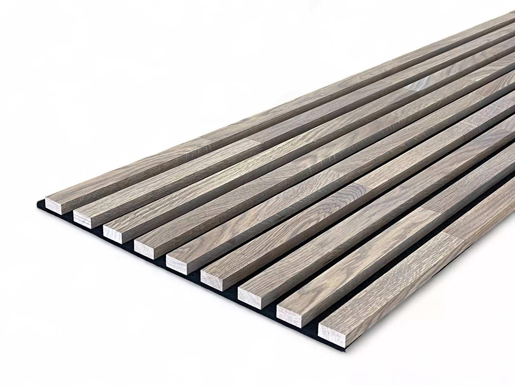 Solid Wood Acoustic Panel 2600 x 400 mm Oak natural - Glacier Grey