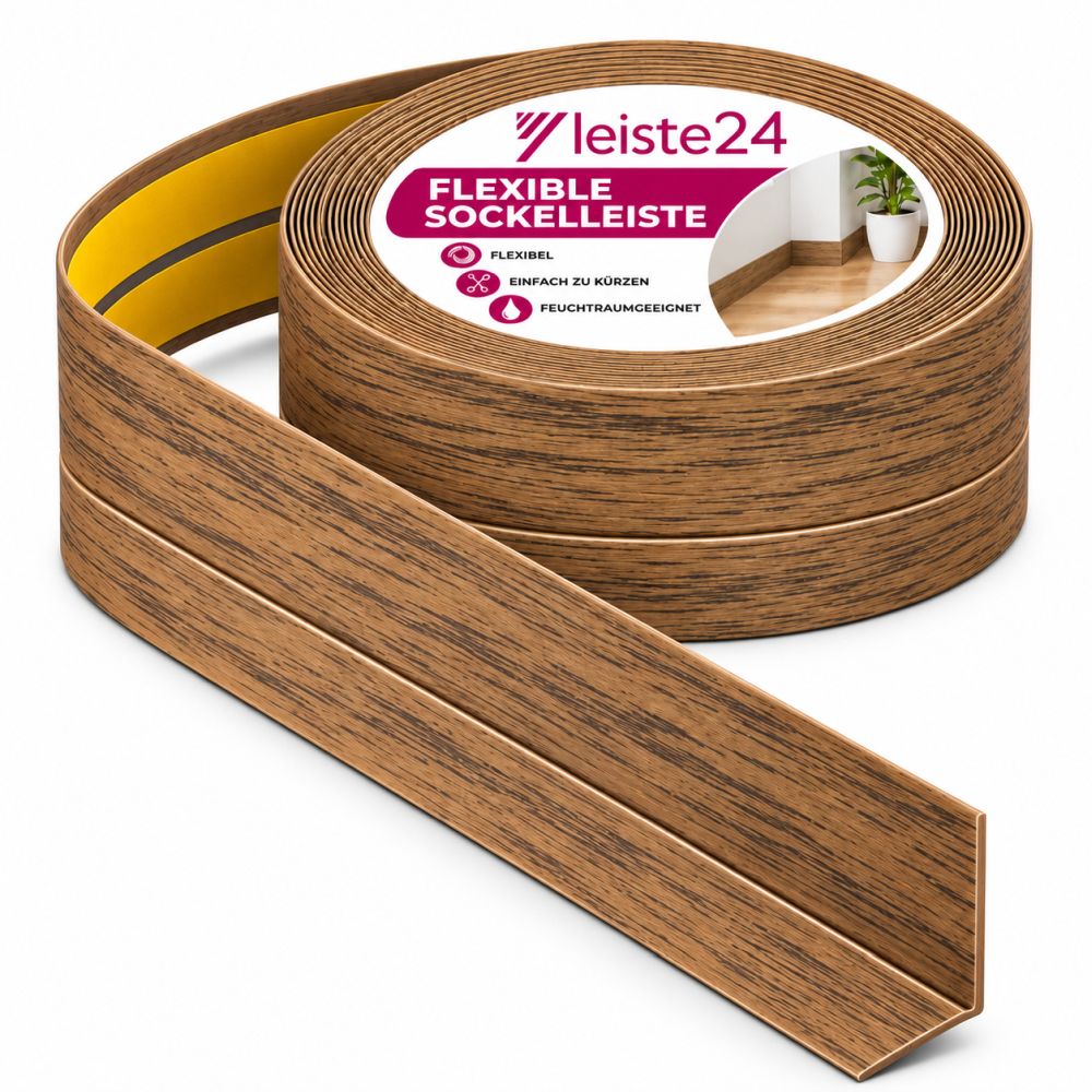 Weichsockelleiste 32 x 23mm - Eiche natur