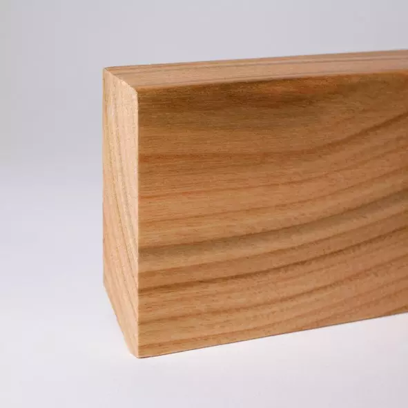 Solid wood skirting 40mm with beveled front edge - cherry lacquered