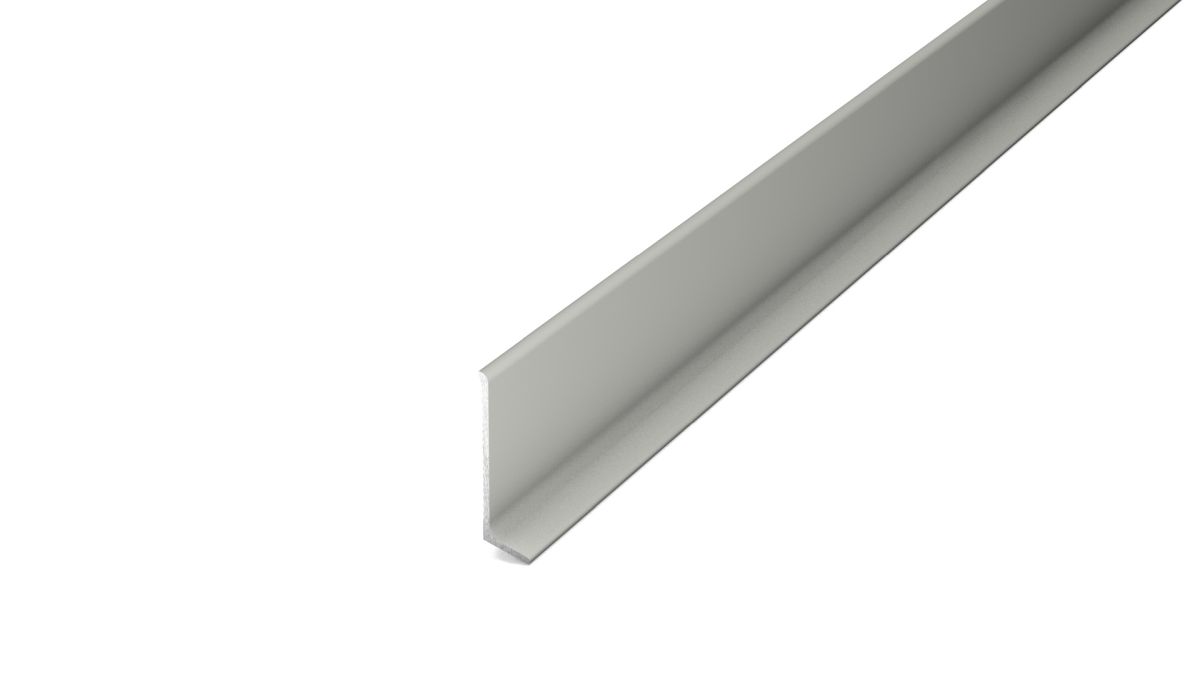 Aluminum skirting board for adhesive mounting 11 x 40 mm titan