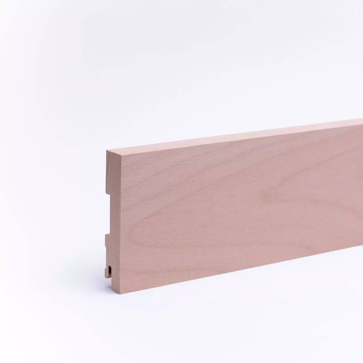 solid wood skirting 100mm quadrangular untreated beech