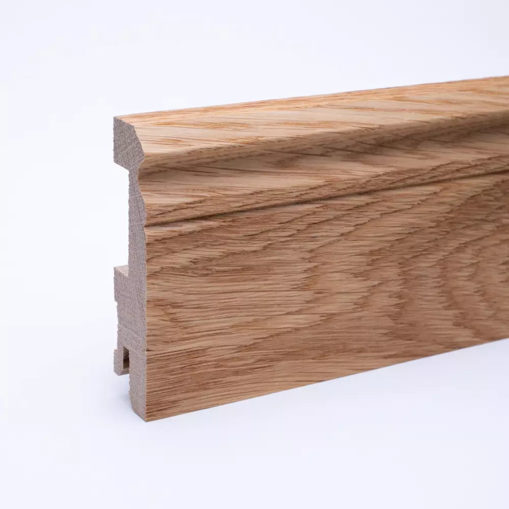 solid wood skirting 80 mm with Berlin profile oiled oak