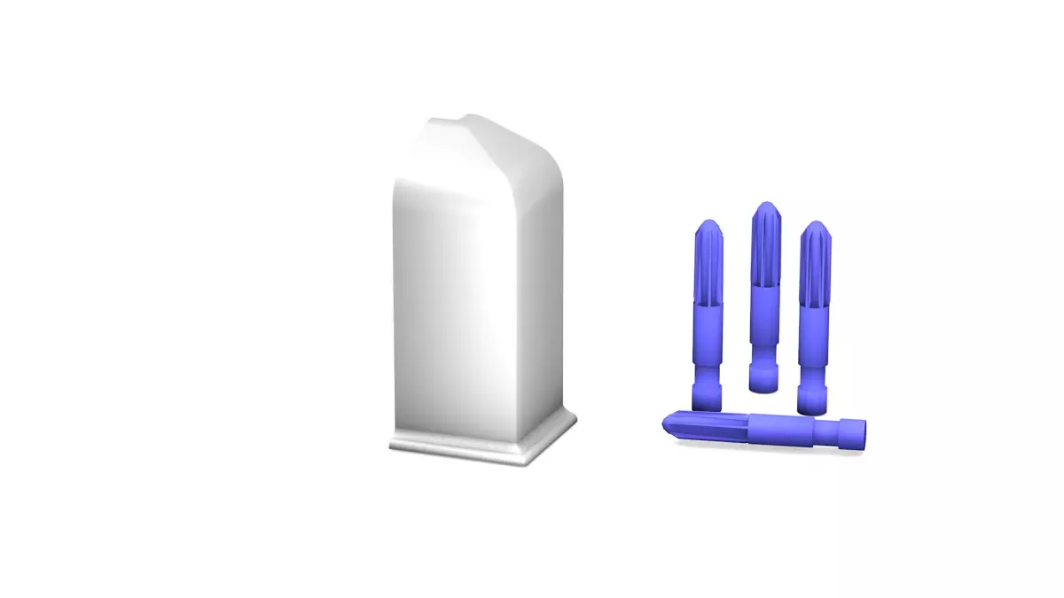 Außenecke für Metallsockelleiste 60mm Silber