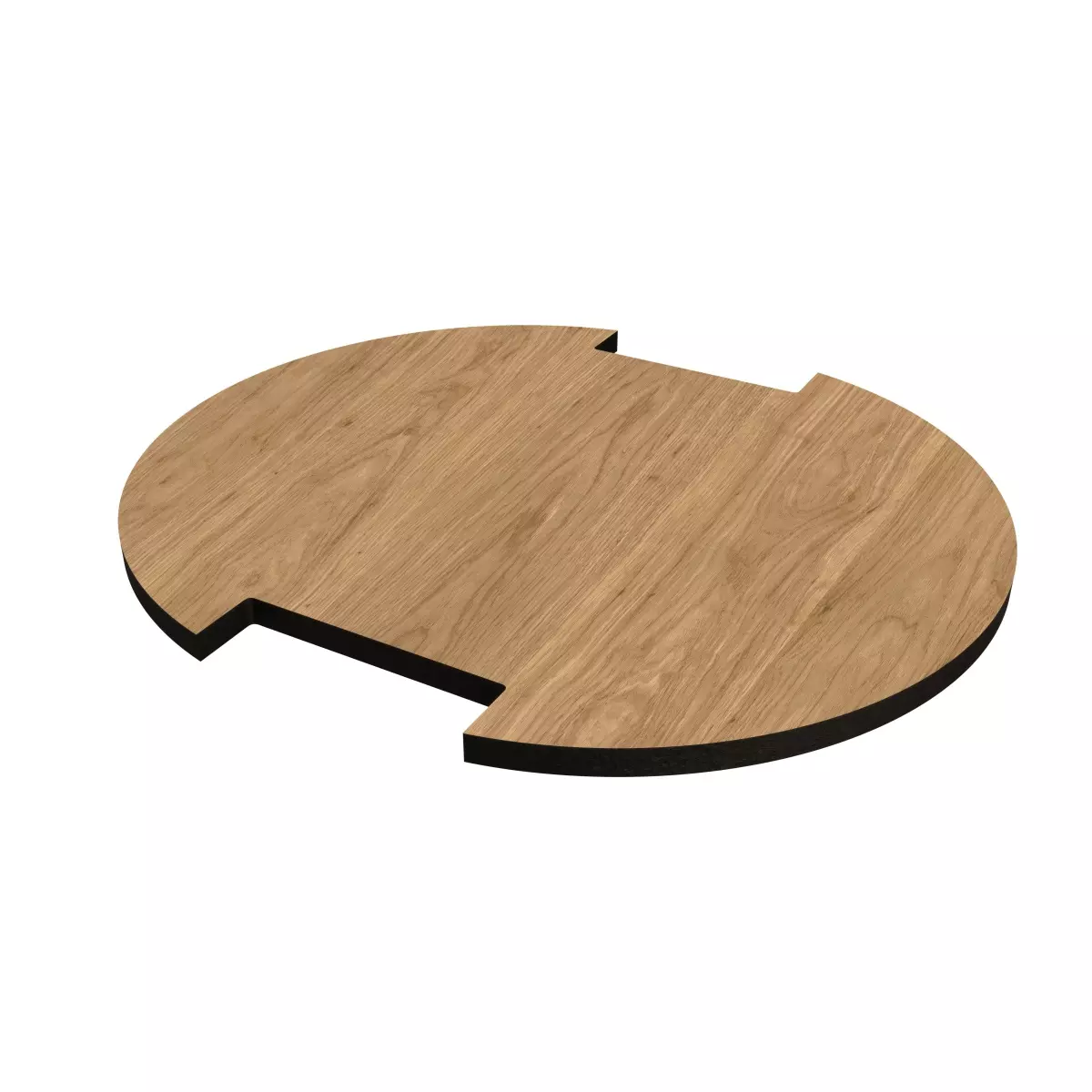 Oval shelf for design room divider - Natural oak