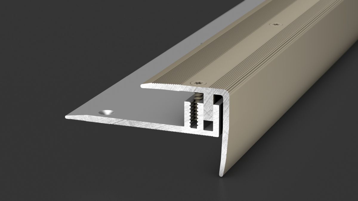 Prinz LPS 220 Treppenkantenprofil 27,7 x 27 mm - Nr. 229 - Edelstahl matt - 250 cm