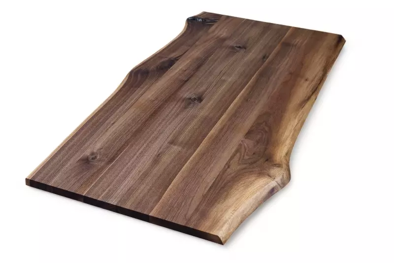 Tree slice, walnut slab 22 mm solid wood with tree edge - continuous slats