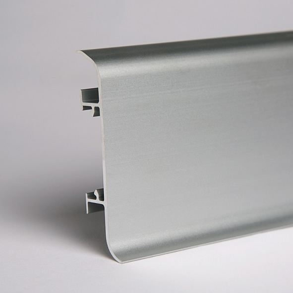 Metal clip skirting - Aluminum silver