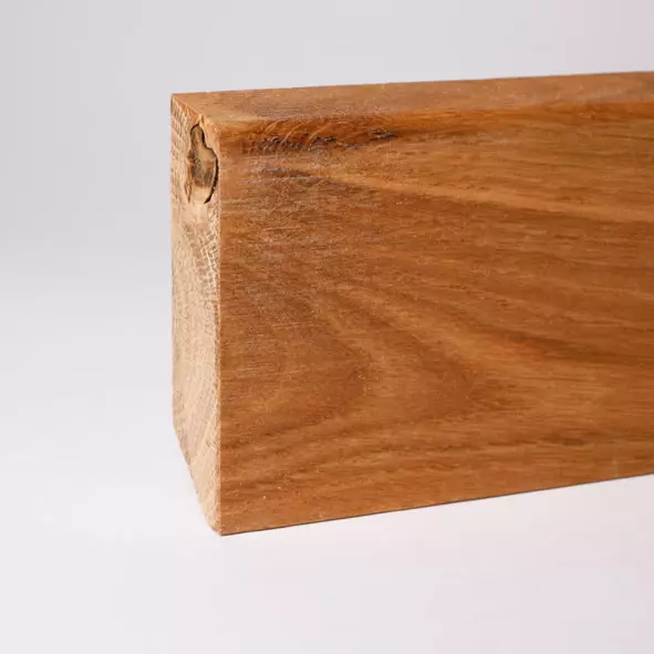 solid wood skirting 60mm with chamfered front edge oiled oak