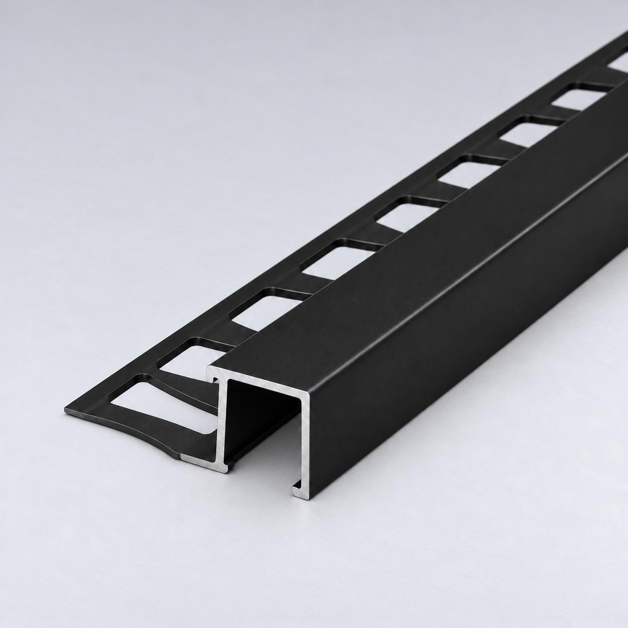 Profilo angolare in alluminio “tipo Q” 8 mm - grafite