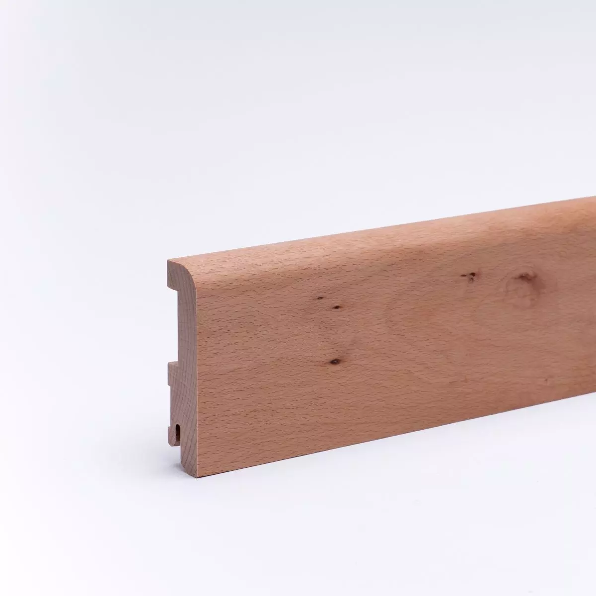 solid wood skirting 80mm with rounded front edge oiled beech