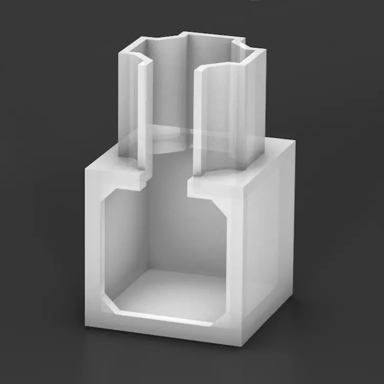 Corner piece for LED channel 22x22mm