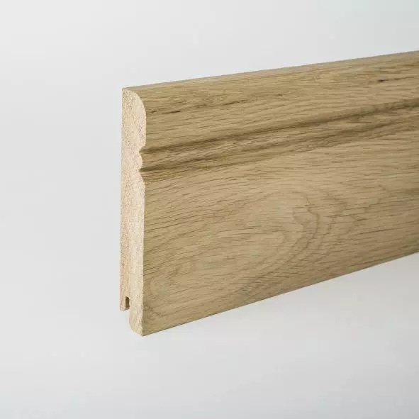 solid wood skirting 100mm with Altreno profile untreated oak