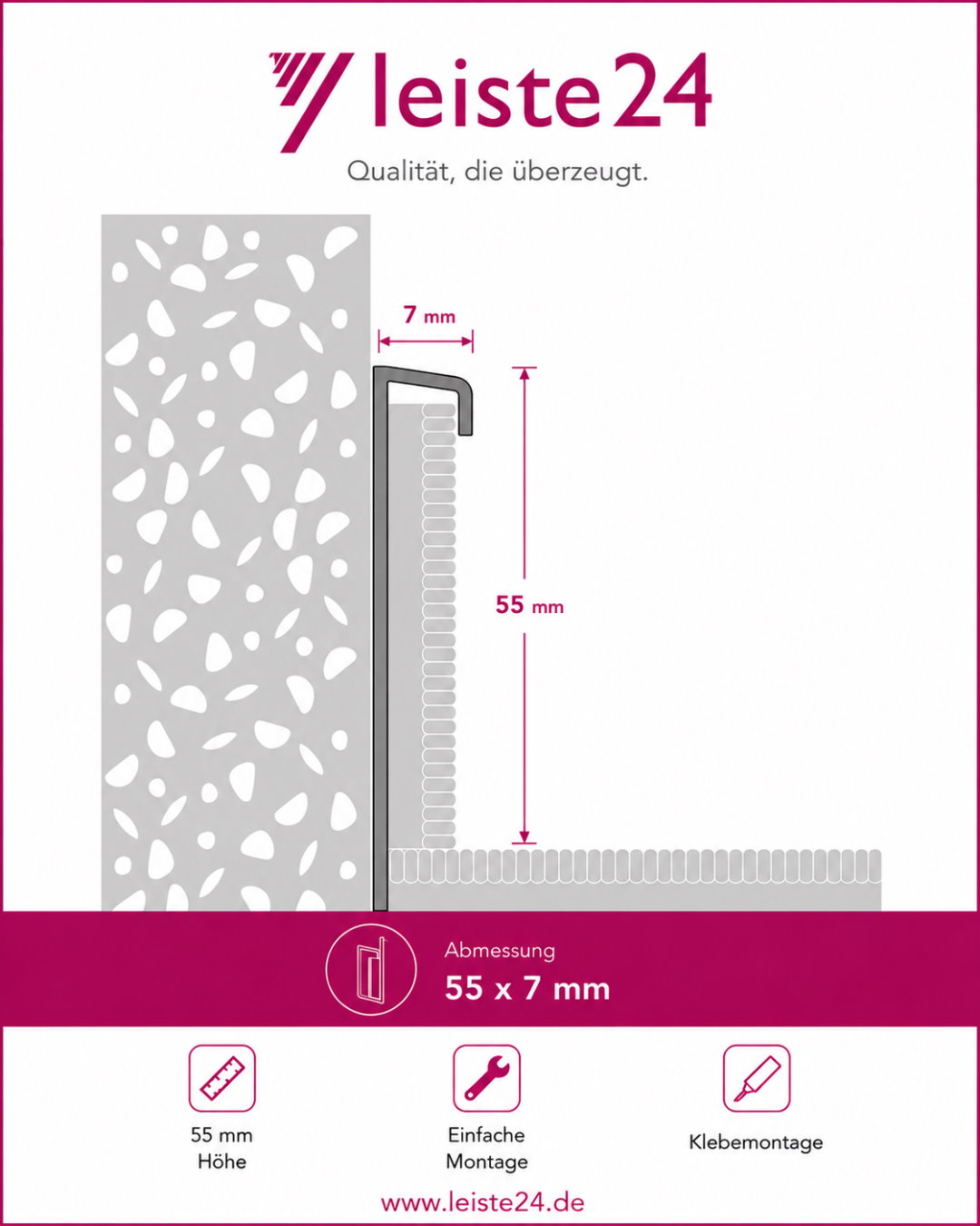 Plinthe flex pour revêtement du sol blanc