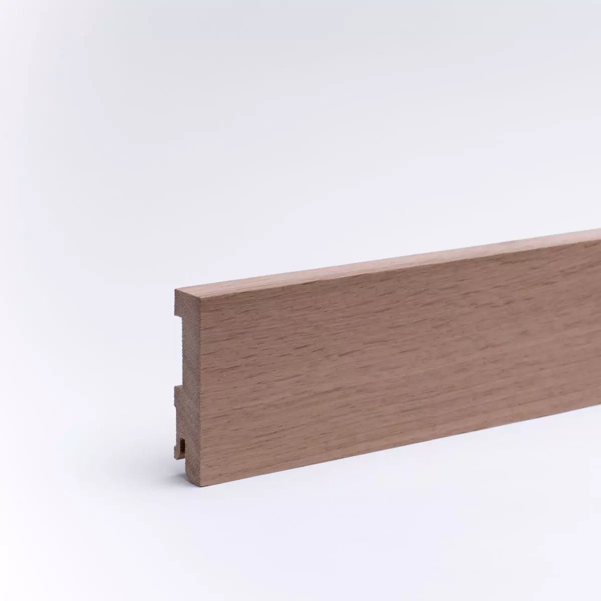 solid wood skirting 80mm quadrangular varnished oak