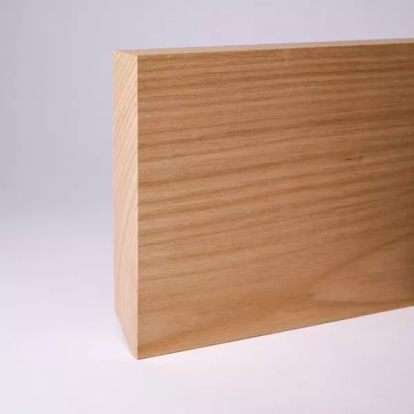 Square solid wood skirting 100mm - raw cherry
