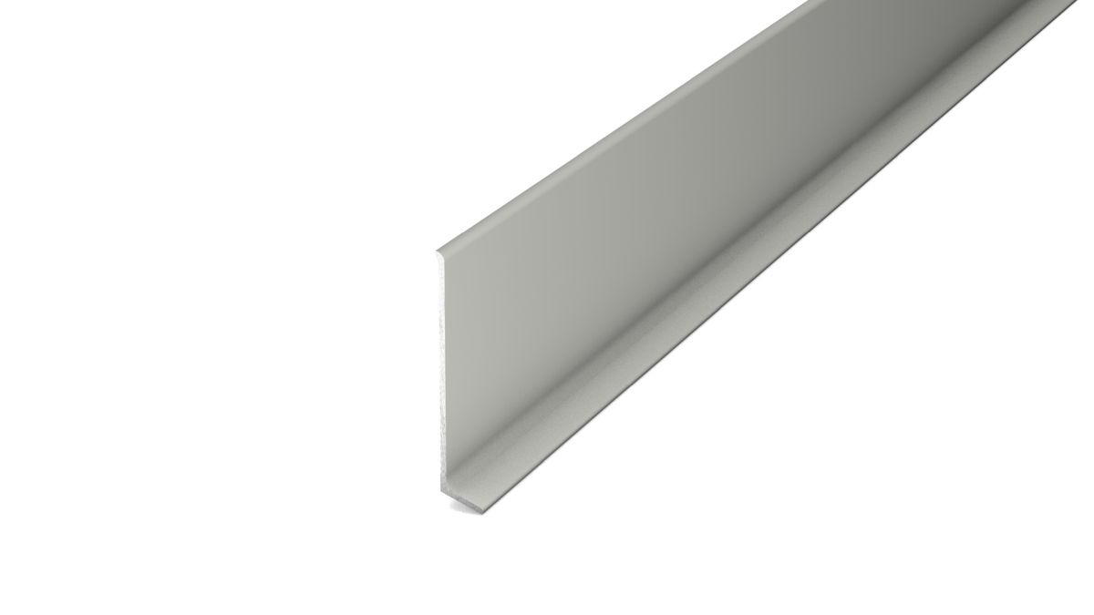 Aluminum skirting board for adhesive mounting 11 x 60 mm titan