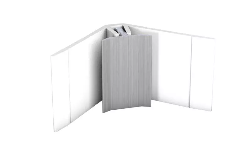 MuraTec Alu-Innenwinkel, Edelstahl gebürstet - für Belagstärken 3,0 - 5,0 mm