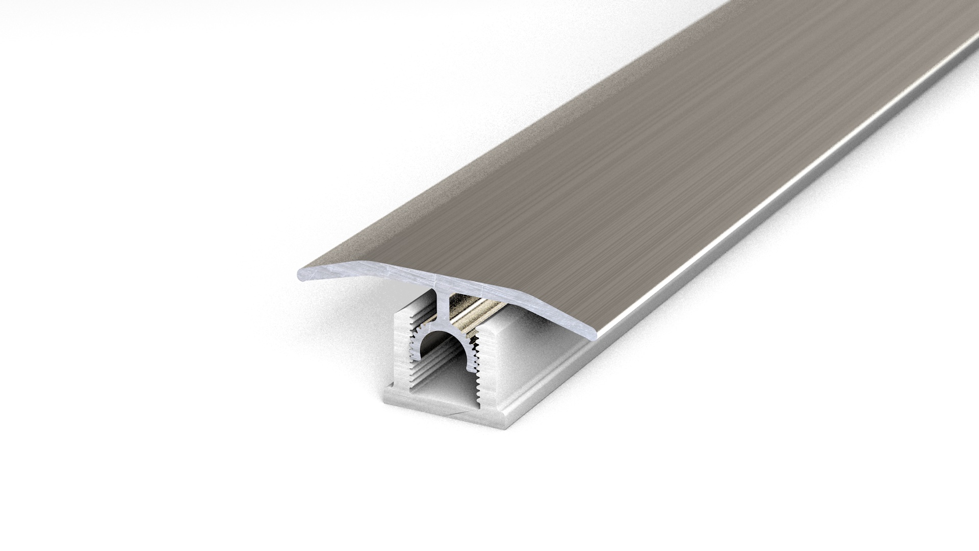 Prinz PROFI-TEC CORE profilo di transizione 34 mm - N. 335 - Acciaio inox spazzolato - 200 cm