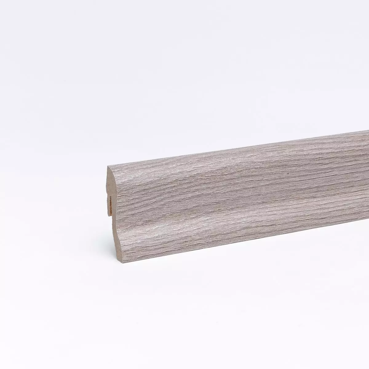 Sockelleiste mit Holzoptik 40mm Eiche weiß