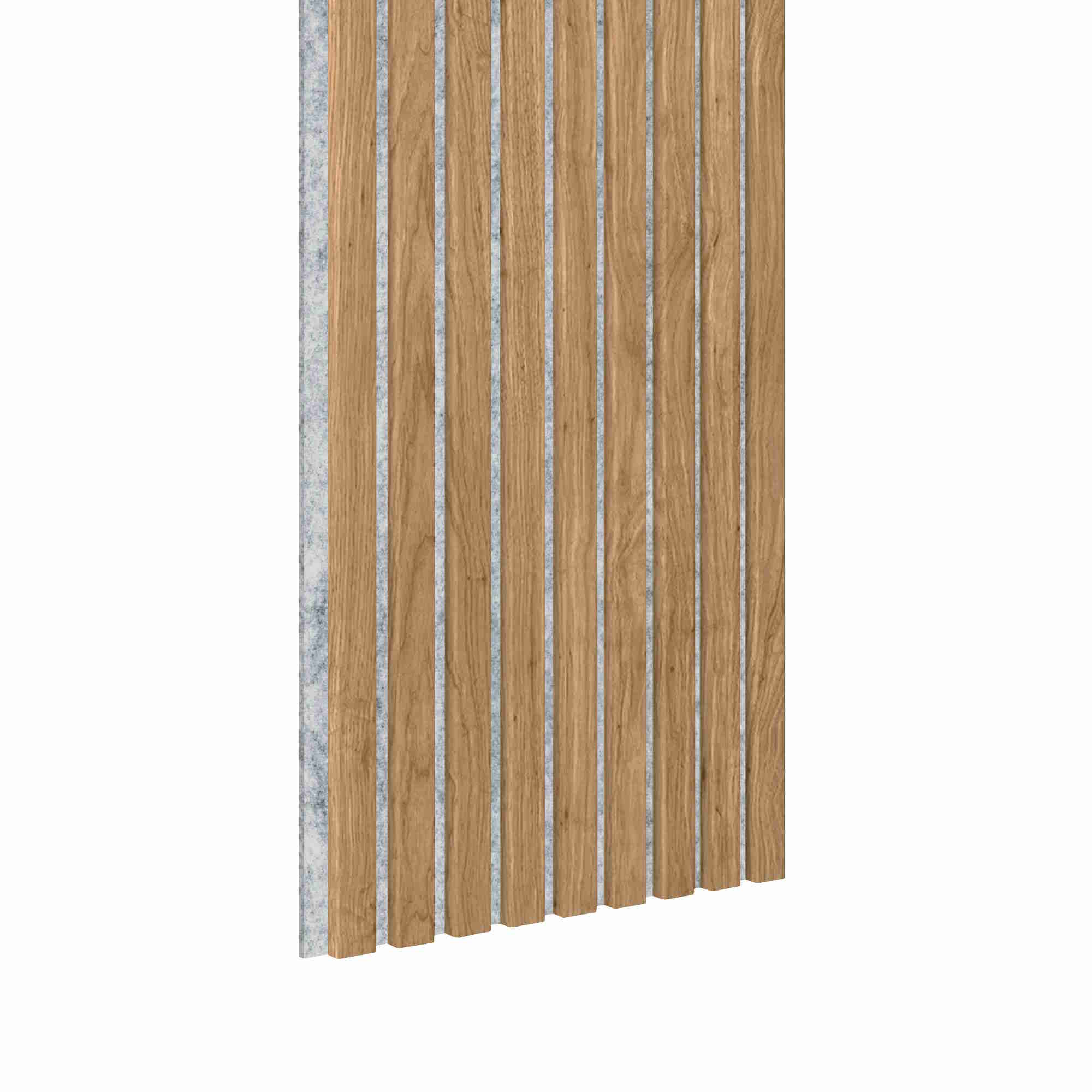 Pannello acustico Acoustic+ Rovere naturale 3000 x 400 mm - Feltro acustico grigio