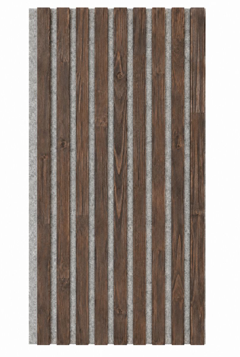 Acoustic+ Massivholz Akustikpaneel Grau 2600 x 400 mm - Kiefer - Coffee Brown