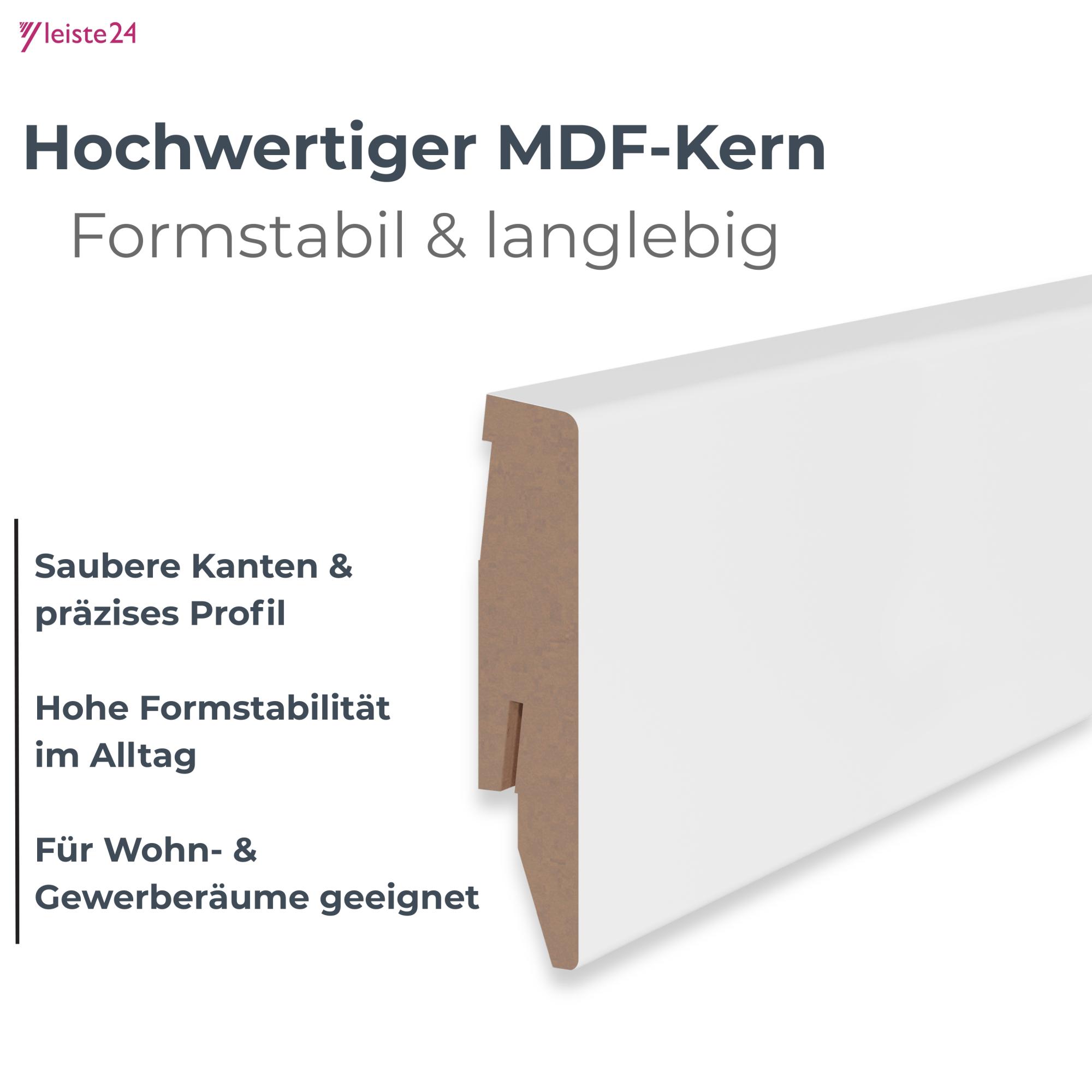 Leiste24 All inclusive Paket 52 m Sockelleisten 60 mm weiß