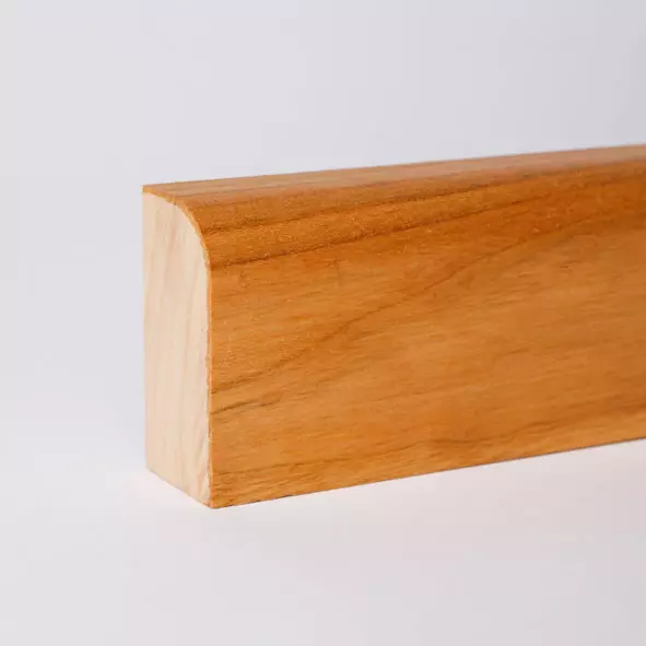 Solid wood skirting board 40mm rounded - oiled cherry