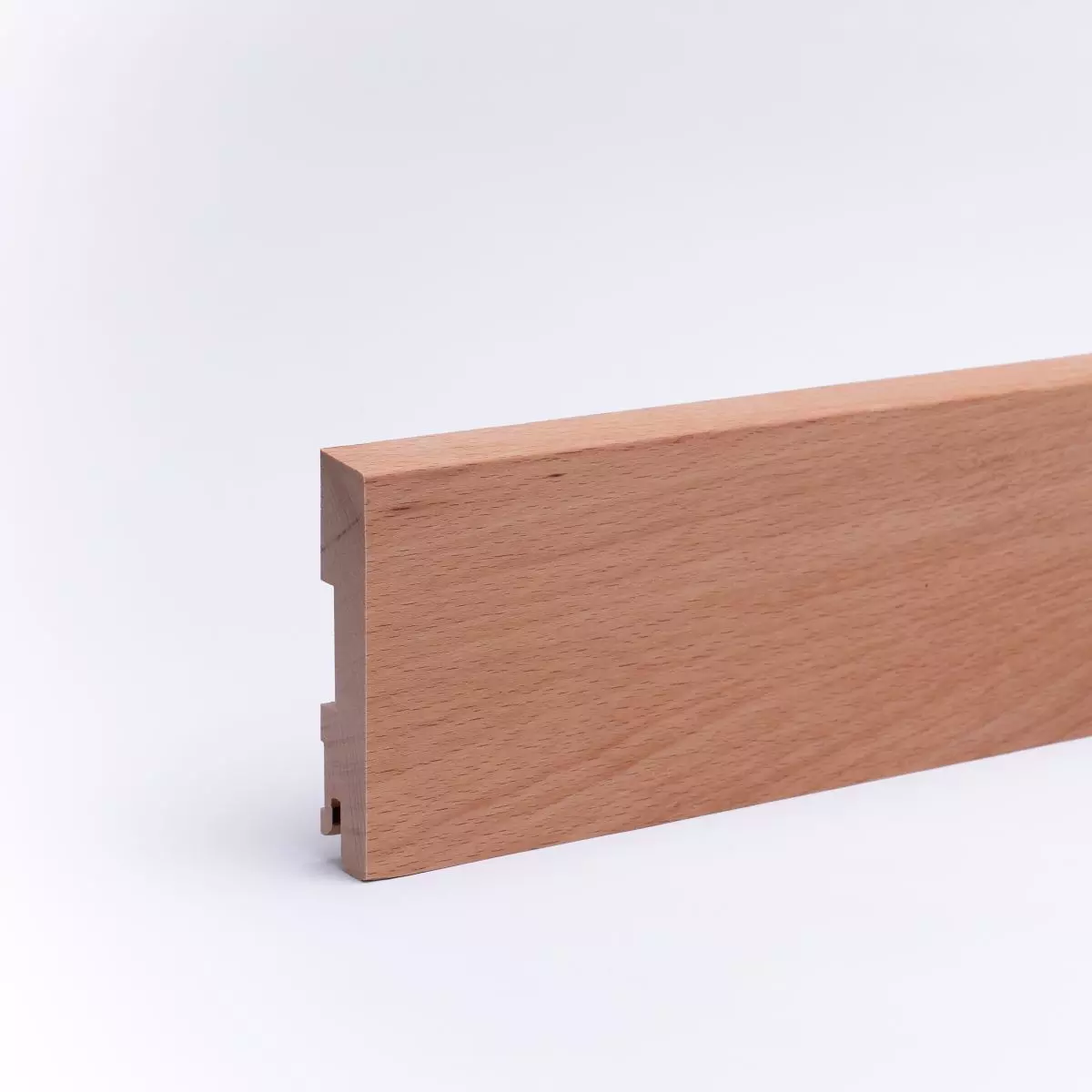 solid wood skirting 100mm with chamfered front edge oiled beech