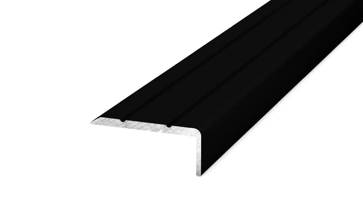 Angle profile 24.5 x 10 mm self-adhesive Black powder-coated - 3.00 m