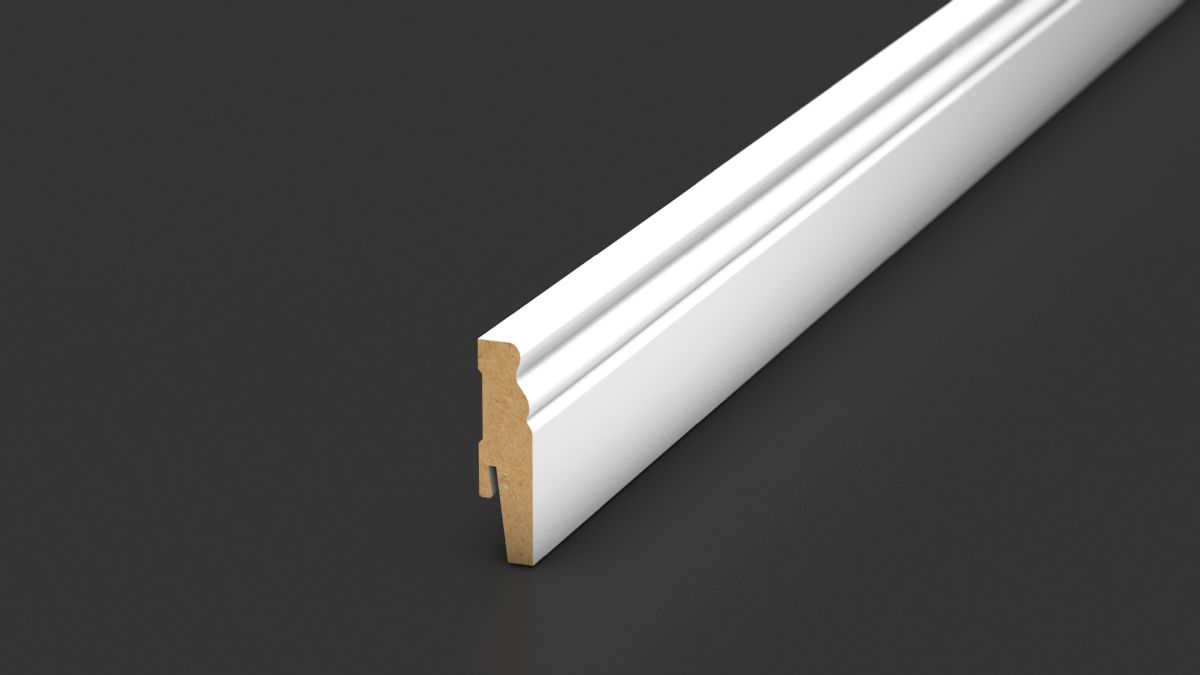 Prinz hamburger battiscopa 16 x 60 mm - N. 827 - Finishfolie bianco - 250 cm