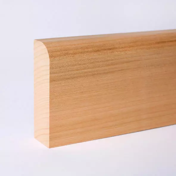 Solid wood skirting 60mm rounded - raw cherry