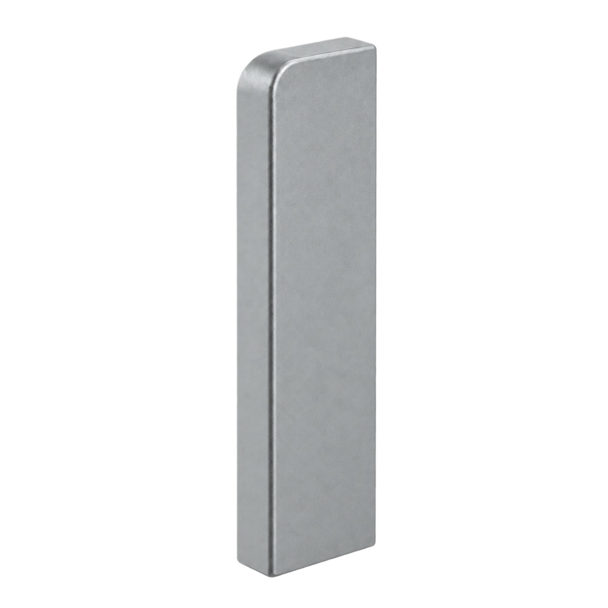 Embout droit pour baguette Pure-Flex 80 mm, gris aluminium