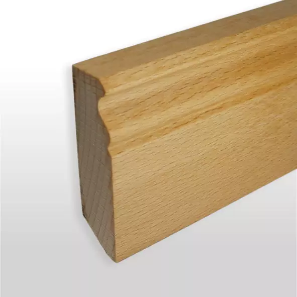 solid wood skirting 60 mm with profile Berlin oiled beech