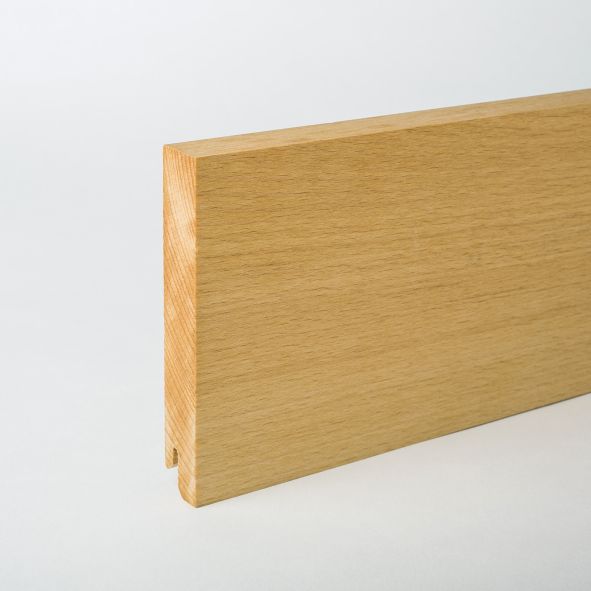 Vierkant Massivholz-Sockelleiste 120mm - Buche geölt