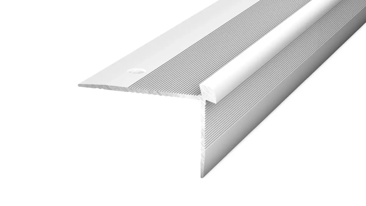 Stair nosing profile for 6 - 6.5 mm coverings silver - 2.50m