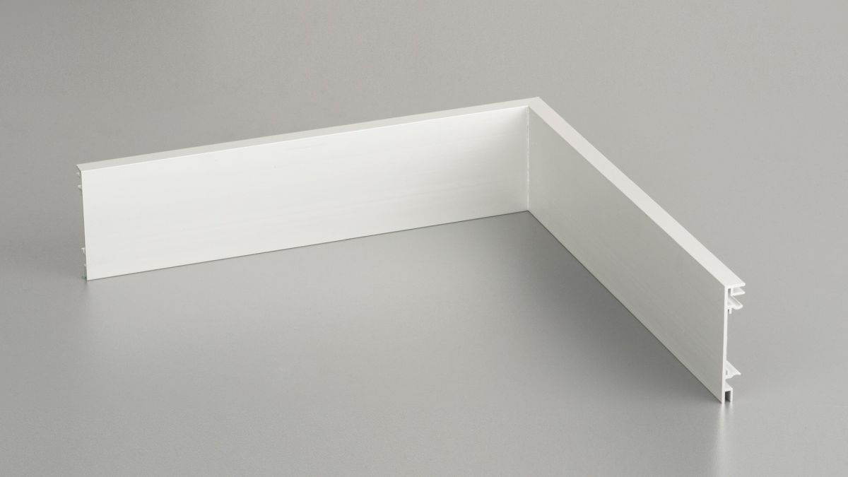 Prinz angolo interno per alluminio-battiscopa 10 x 60 mm - N. 359 - Argento - 25 cm