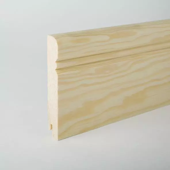 Solid wood skirting board Alt Reno profile 100mm - raw pine