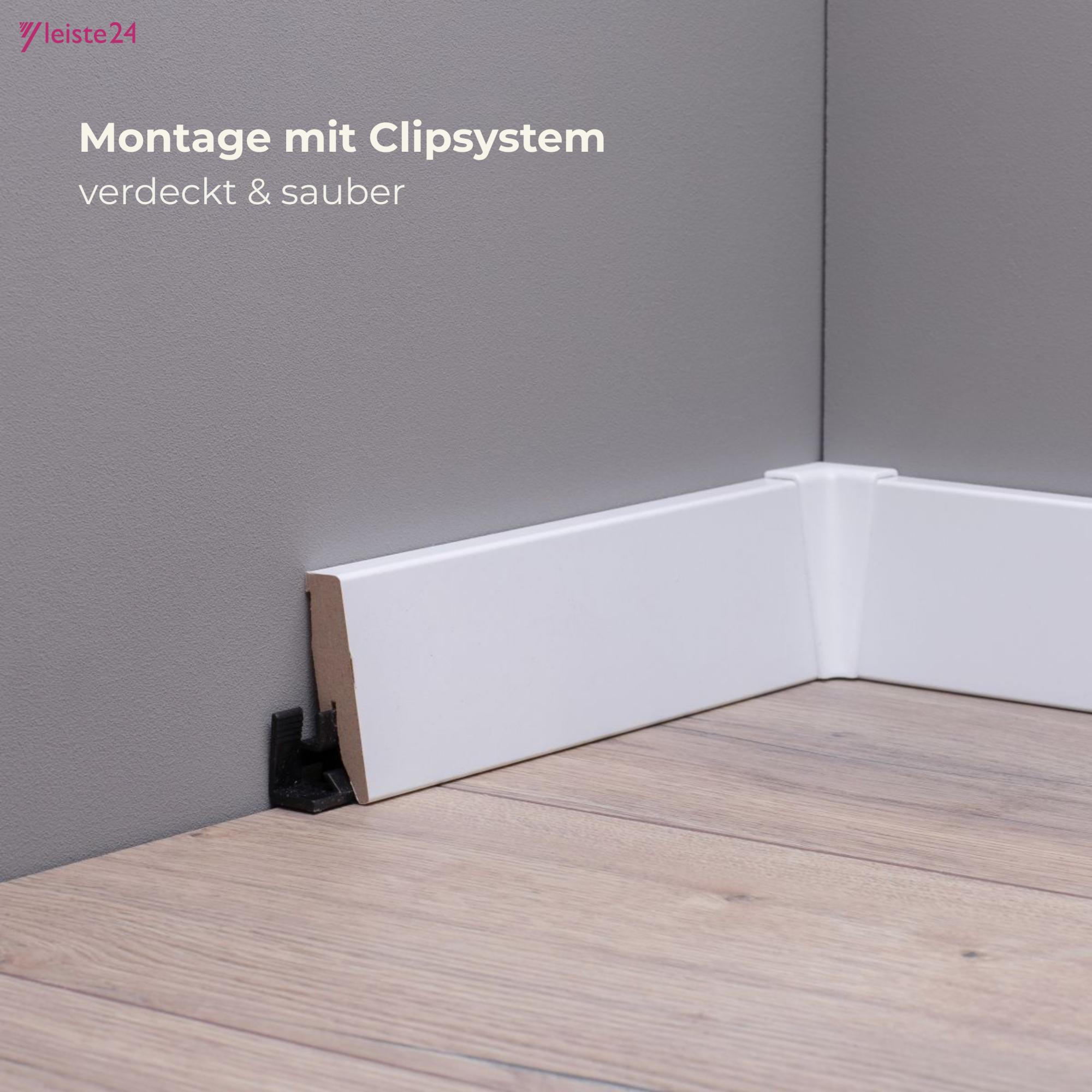 Aktionspaket 26 Meter Sockelleiste 60 mm Weiß