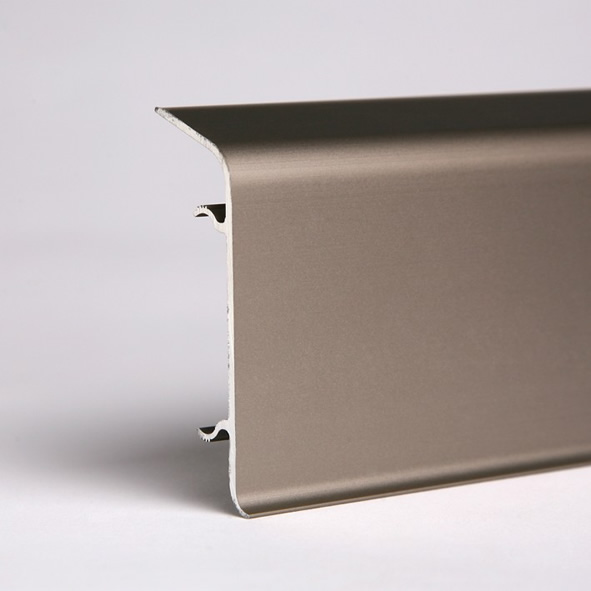 Metal skirting for cable installation - high-grade steel matt optics