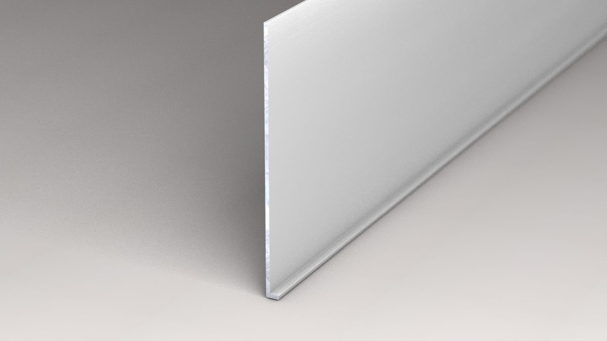 Aluminum skirting silver vinyl floor 5 x 100mm