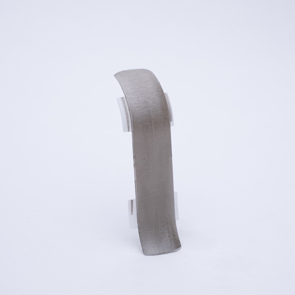 connector for metal skirting brushed stainless steel look