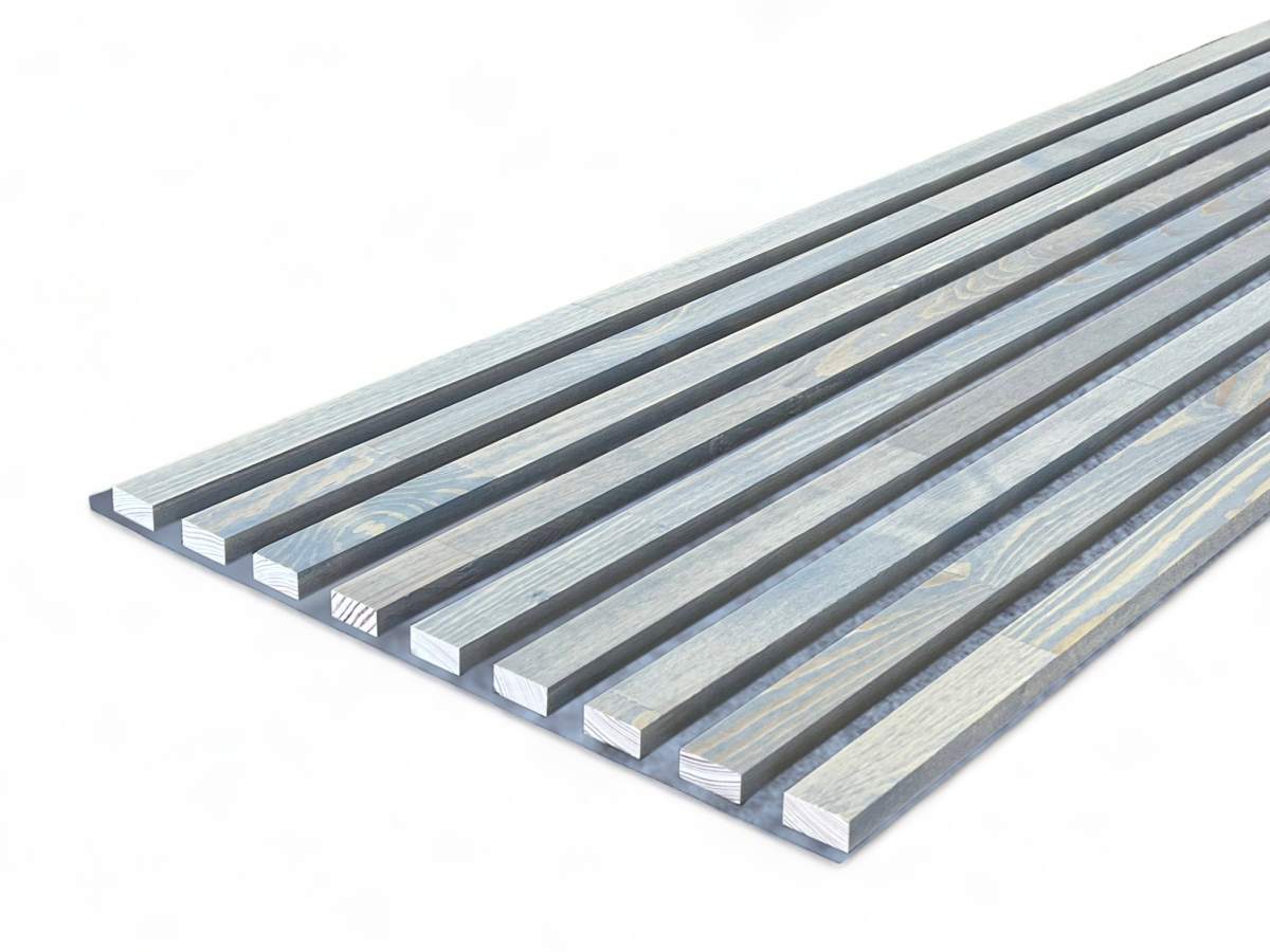 Massivholz Akustikpaneele Grau 2600 x 400 mm Kiefer - Ash Grey