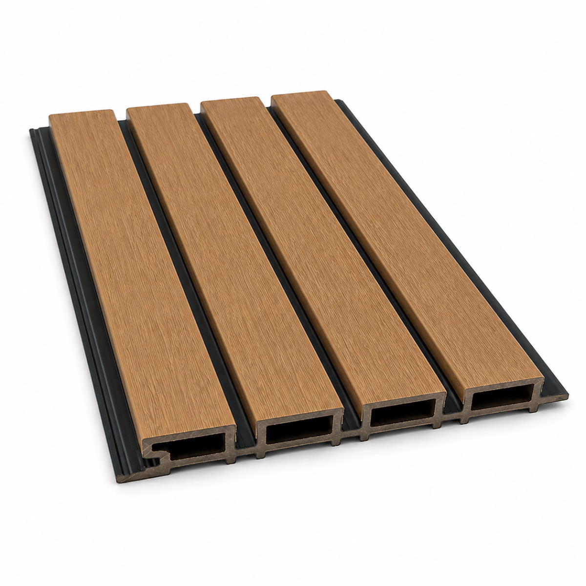 Outdoor WPC Wandpaneel Hellbraun – 2350 x 219 x 26 mm | Wetterfest & UV-beständig