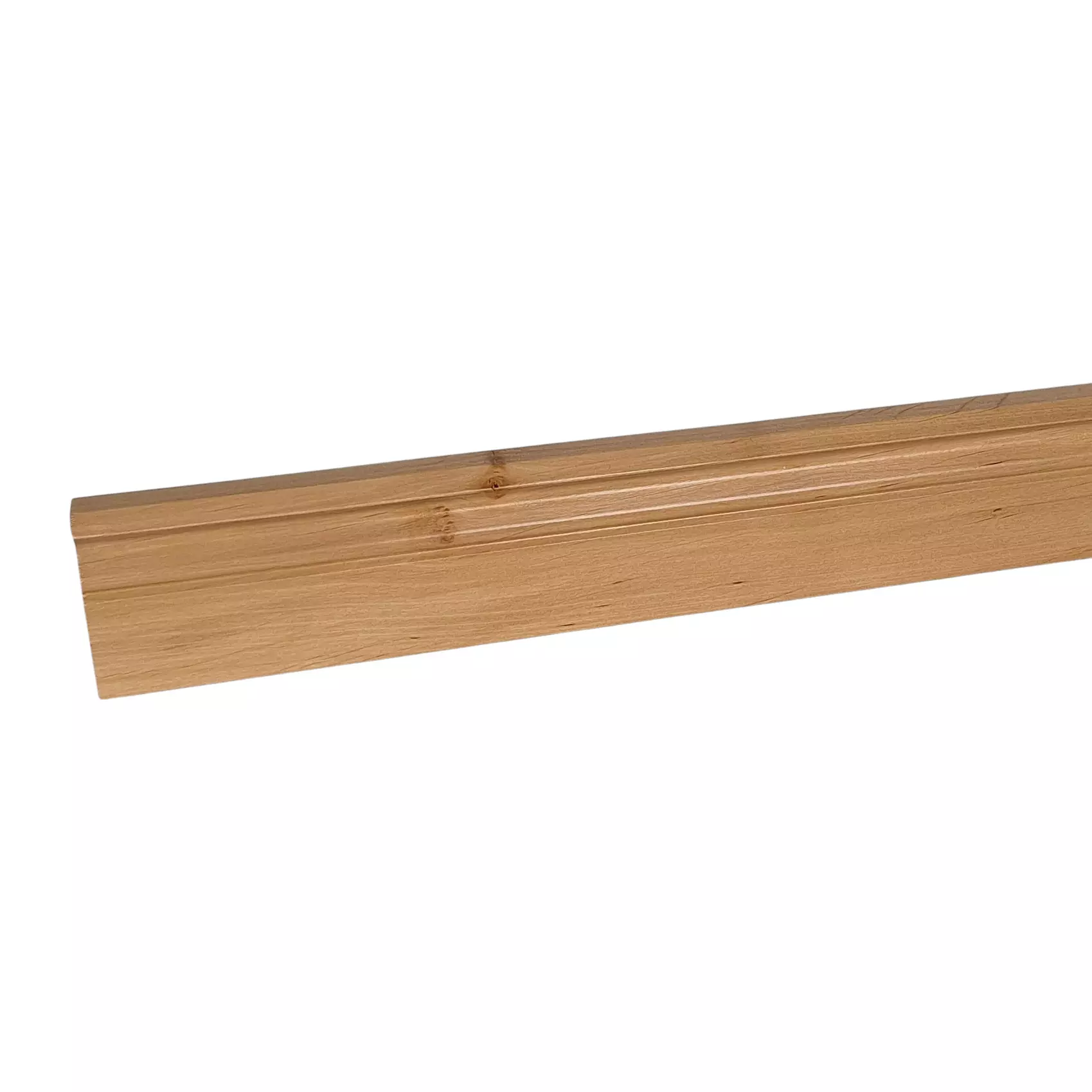 Solid wood skirting board, Berlin profile, 58 mm, lacquered alder