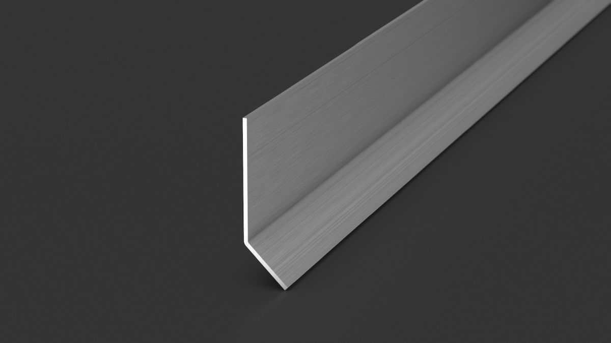 Stainless steel skirting board 60mm - brushed stainless steel 2.50m